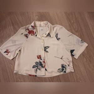Wilfred floral shirt sleeve blouse, size XS